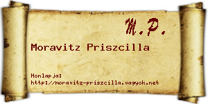 Moravitz Priszcilla névjegykártya